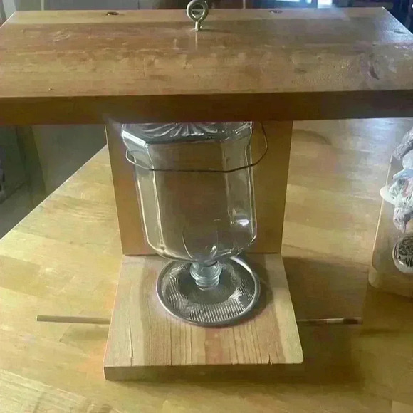 Homemade Wooden Whiskey Bottle Bird/Critter Feeder - Picture 3 of 4